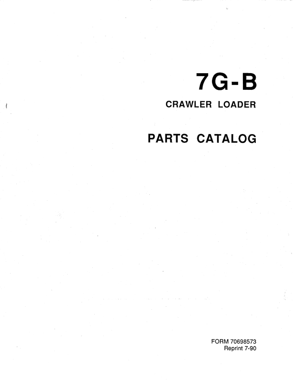 Product picture 7G-B Crawler Loader Parts Catalog